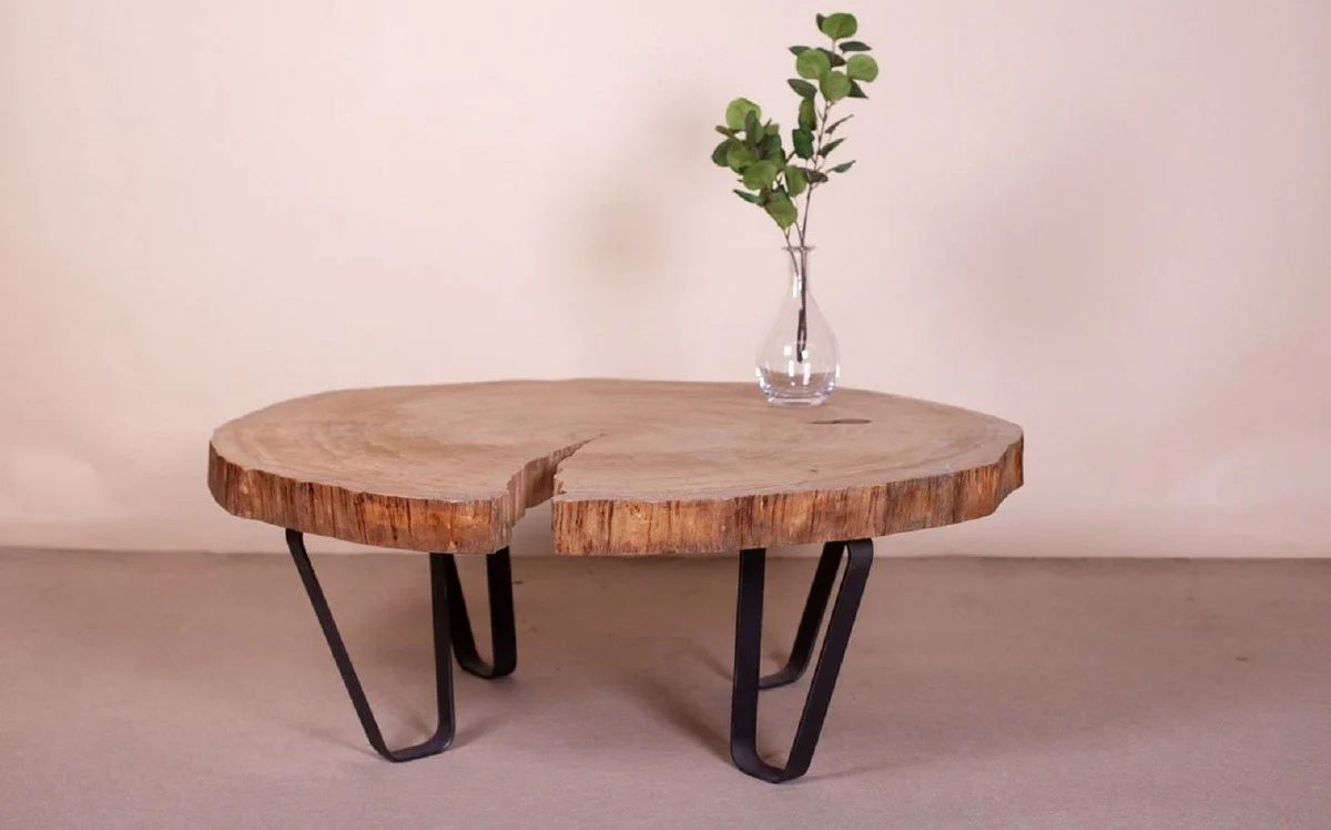 Luxury coffee table brown / black 110 x 95 x H. 50 cm