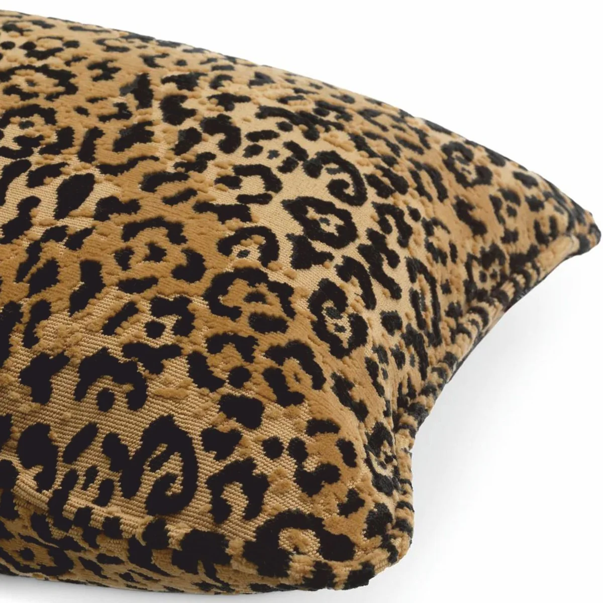 Luxury decorative cushion leopard beige / black 60 x 40 cm - decorative accessories