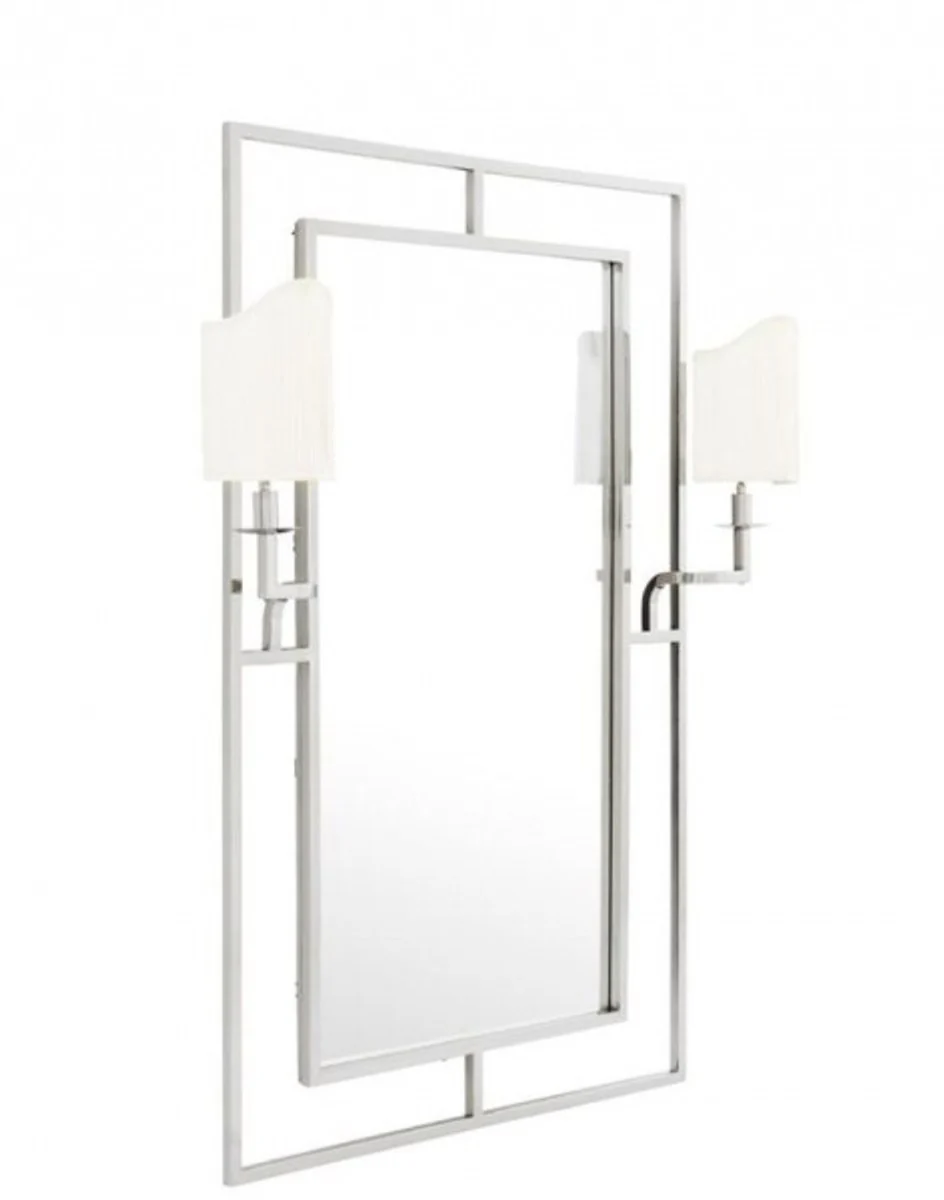 Luxury designer wall mirror nickel 113 x H 140 cm - luxury hotel mirror
