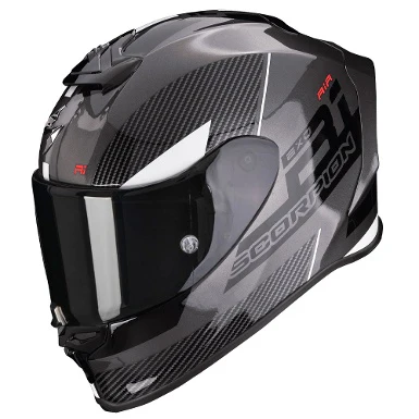 CASCO SCORPION EXO R1 EVO AIR FINAL GRIS / NEGRO / BLANCO