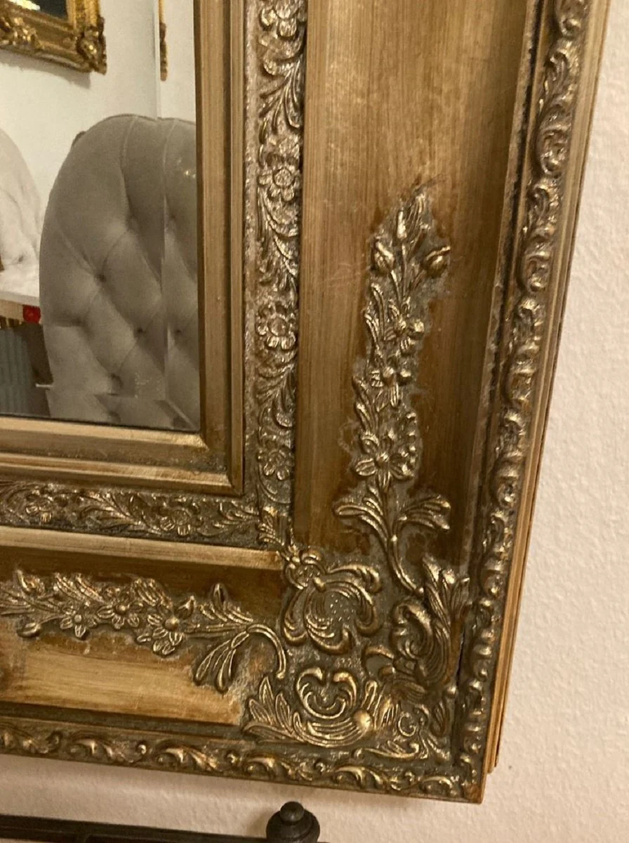 Baroque mirror gold - rectangular wall mirror with decorations - baroque style wall mirror - baroque wardrobe mirror - baroque furniture - furniture baroque style - noble & magnificent