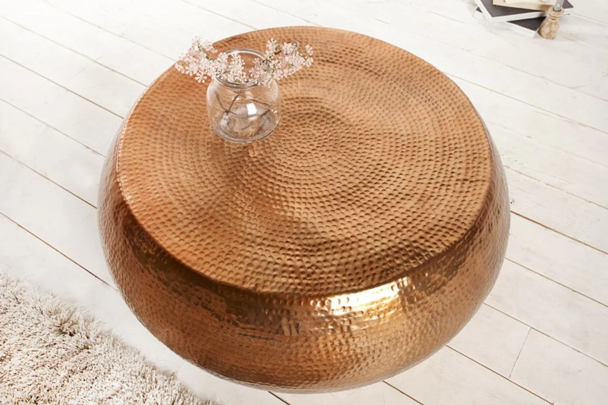 Luxury coffee table copper 82 cm copper - living room salon table