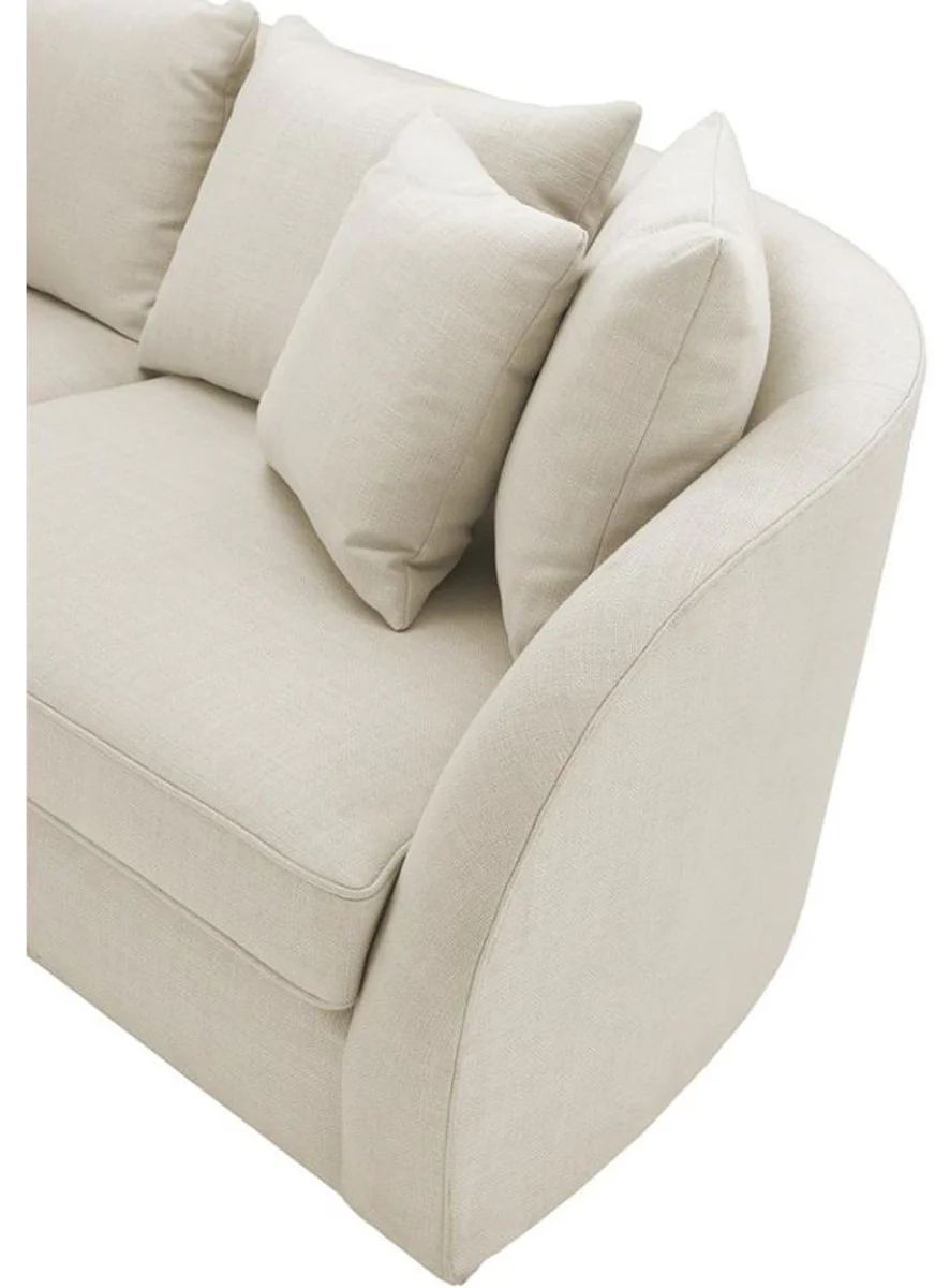 Luxury hotel sofa natural color 255 x 91 x H. 72 cm - designer collection