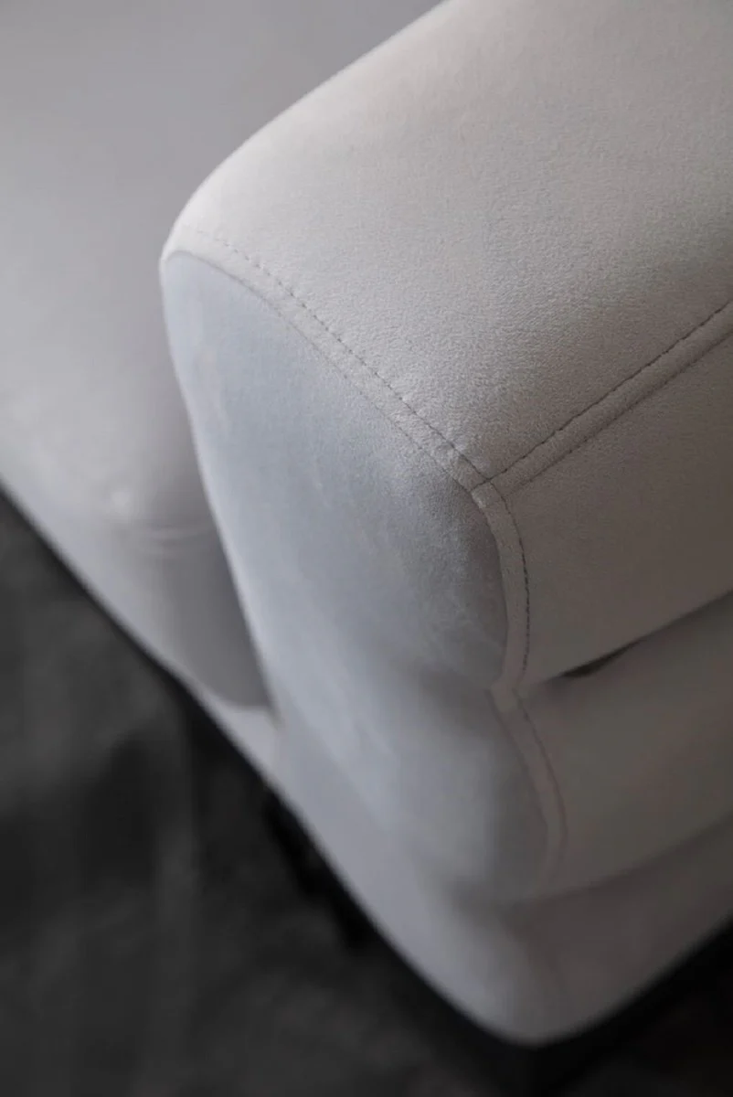 Luxury sofa gray / black 230 x 102 x H. 88 cm - living room sofa - hotel sofa - living room furniture - living room furniture - hotel furniture - luxury furniture - luxury furniture