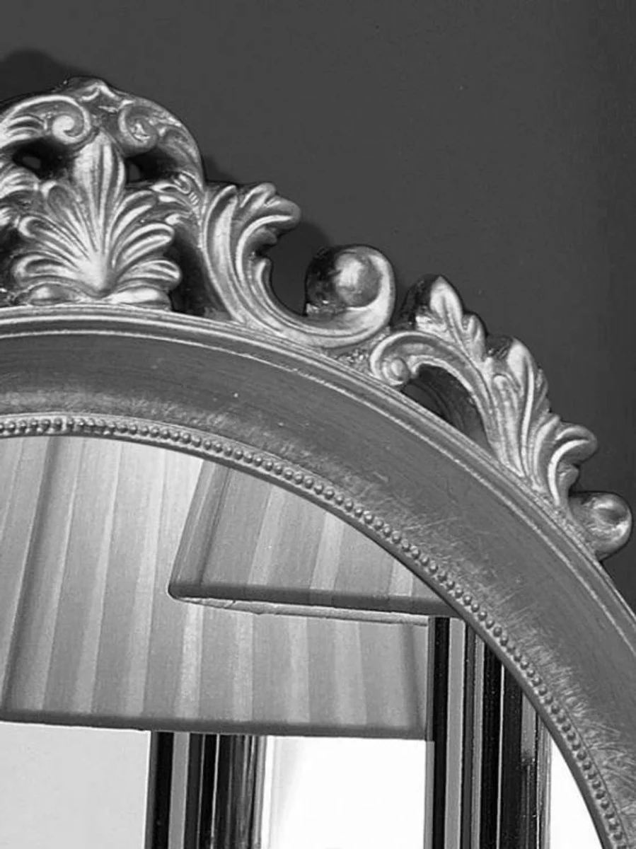 Baroque mirror silver 57 x 4 x H. 66 cm - Elegant wall mirror in baroque style - Baroque furniture