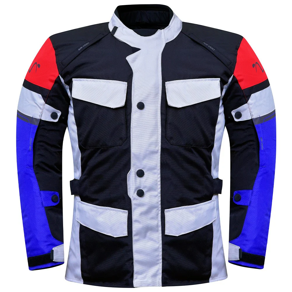 CHAQUETA OUT TRAIL - NEGRO / GRIS / AZUL