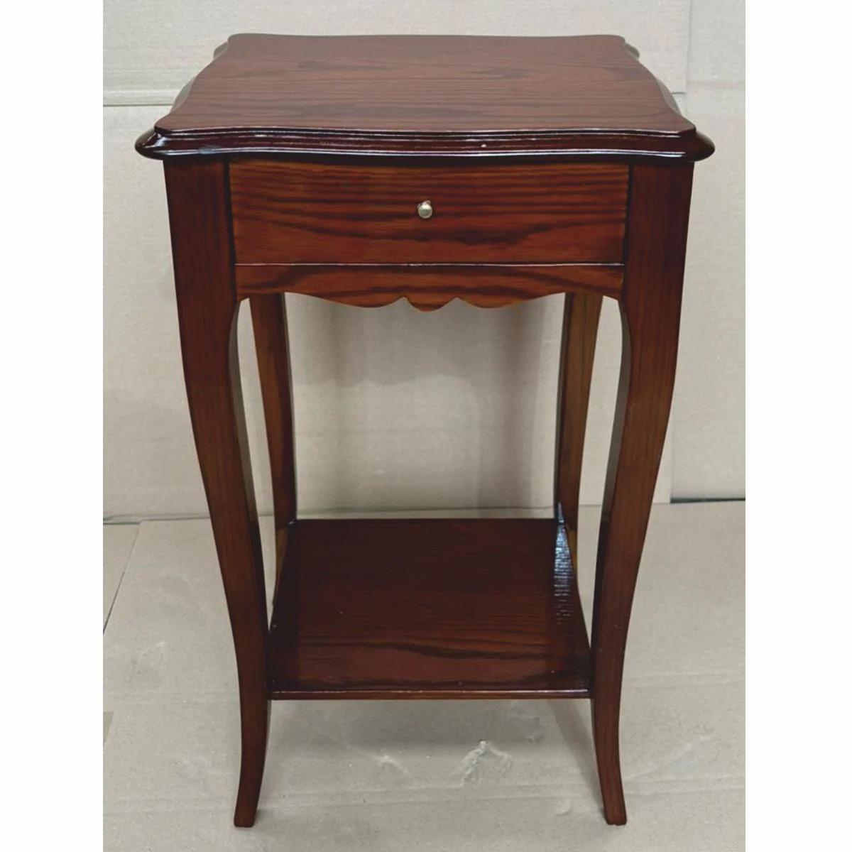 Baroque side table / bedside table with drawer brown H. 72 cm - Baroque furniture