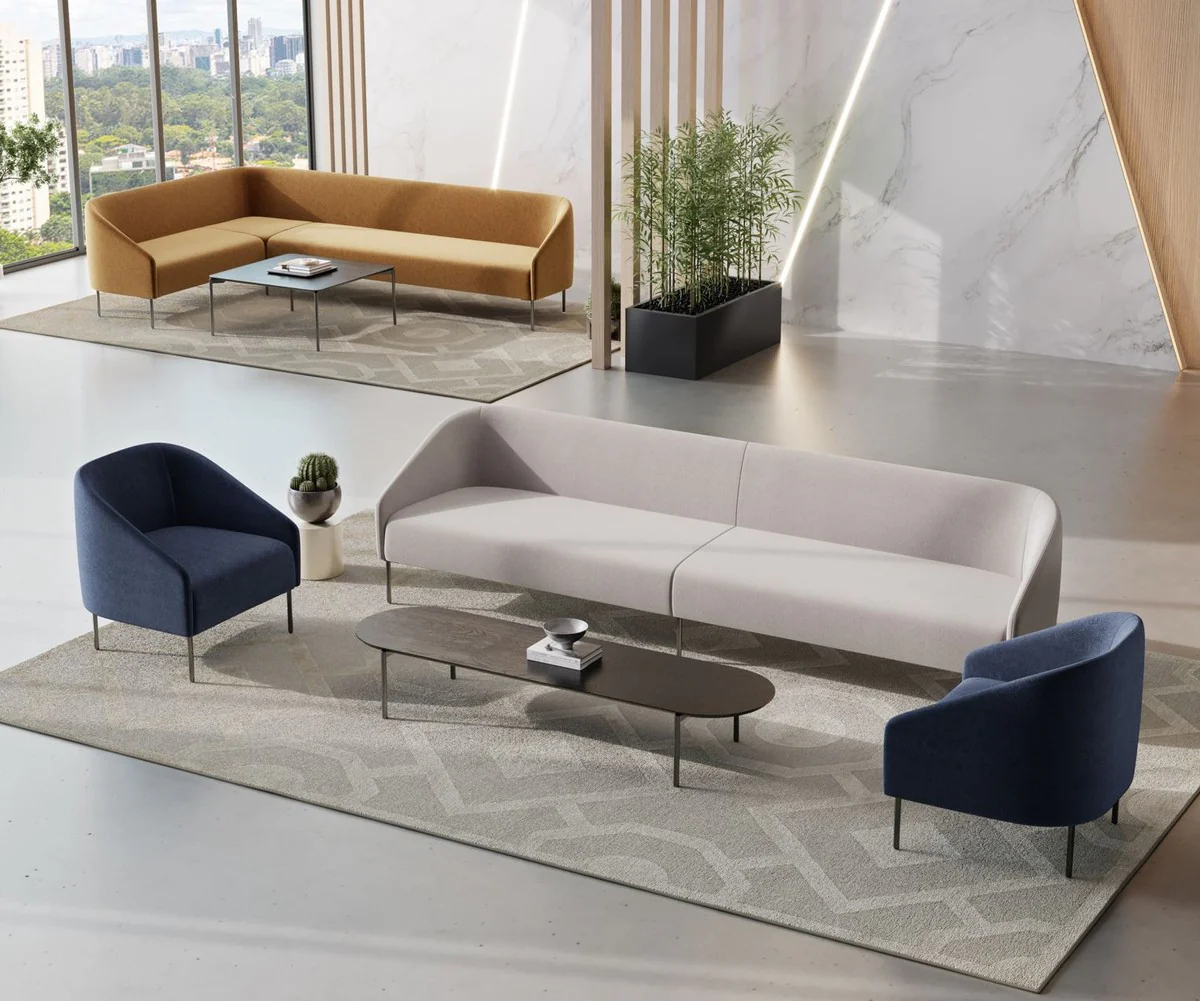 Luxury Living Room & Hotel Sofa Gray / Black 180 cm - Luxury Furniture