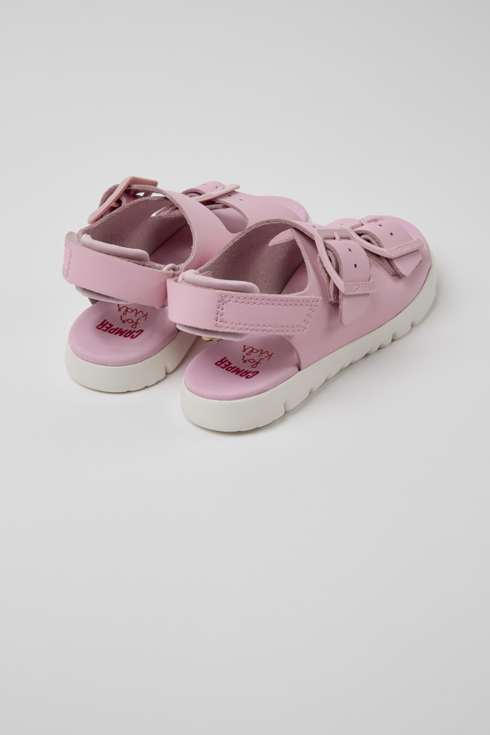 Caterpillar Pink Leather Sandals for Kids