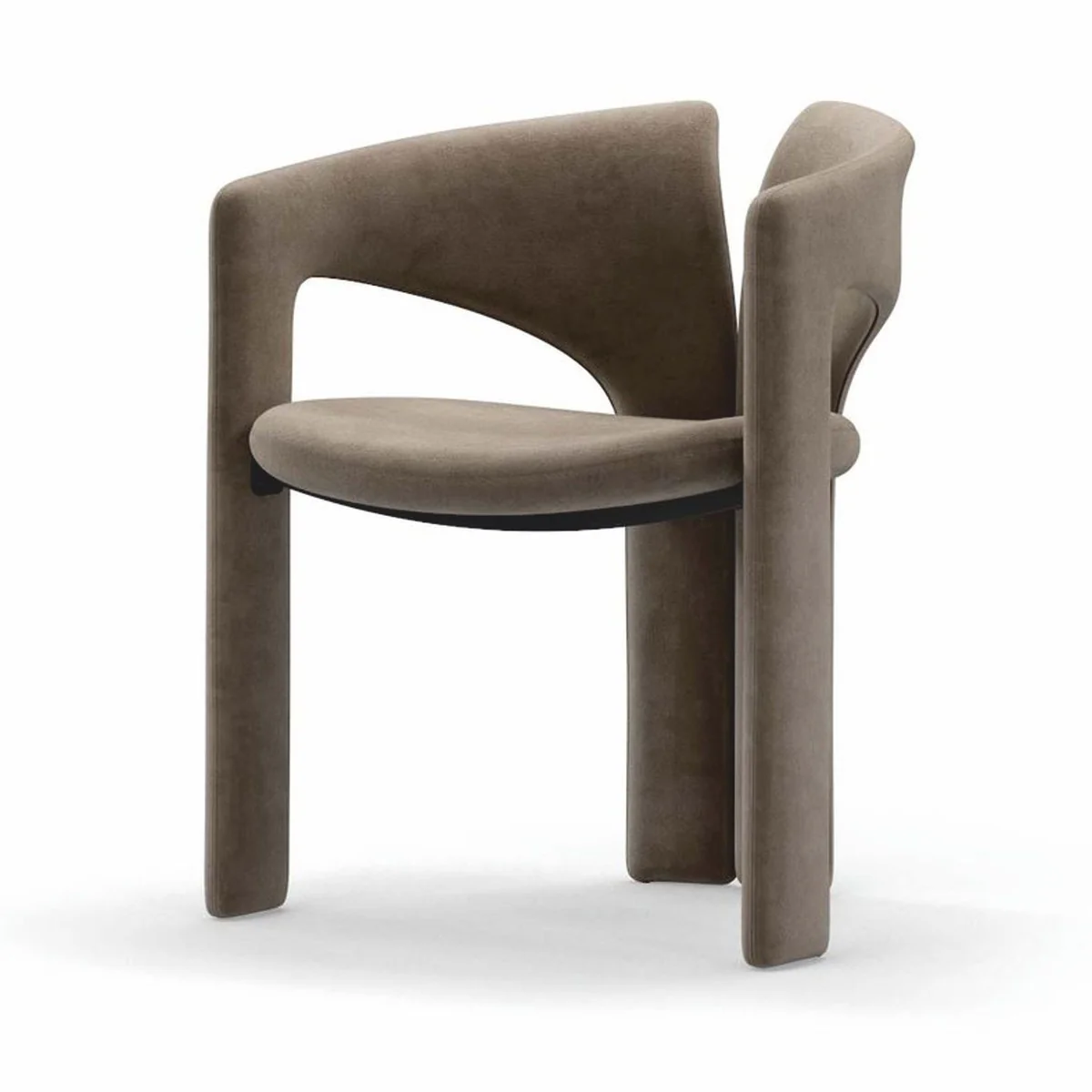 Luxury dining room chair with armrests brown H. 76 cm - Dining room furniture