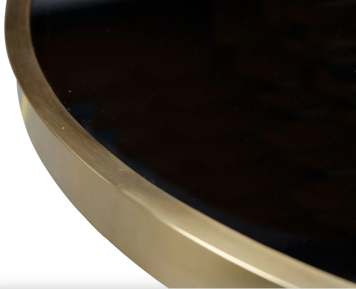 Luxury dining table black / gold 70 x H. 76 cm - designer dining room furniture