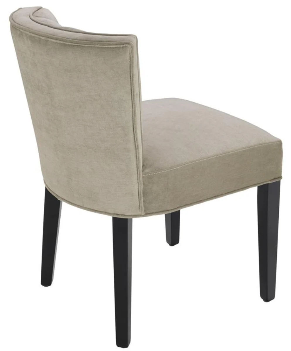 Luxury dining room chair Greige / Black 51 x 62 x H. 82 cm - Luxury dining room furniture