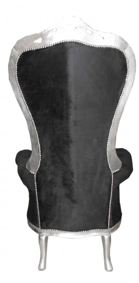 Baroque throne chair Majestic Mod1 black/silver - giant chair - throne chair Tron