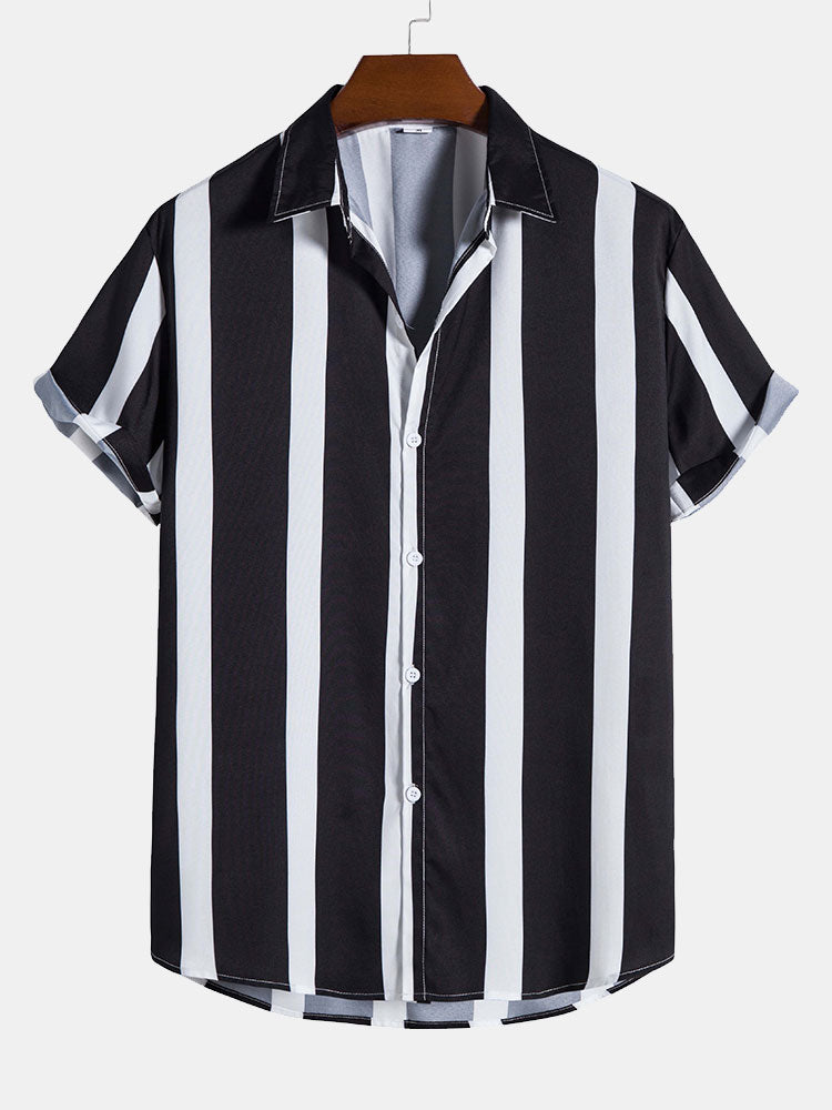 Striped print Button Up Shirt